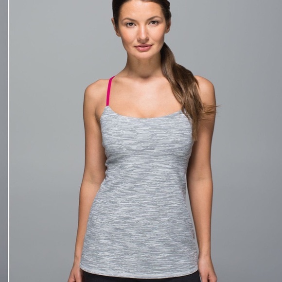 lululemon athletica Tops - Lululemon dancing warrior strappy gray tank top